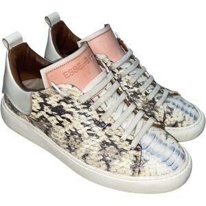 Esseutesse Beige Pink Phyton Skin Sneakers    Size: EU 36 US 6.5